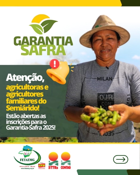 Garantia Safra oferece segurança a agricultores familiares em caso de perdas