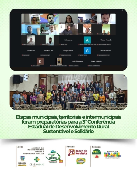 Etapas municipais, territoriais e intermunicipais foram preparatórias para a 3ª Conferência Estadual de Desenvolvimento Rural Sustentável e Solidário.