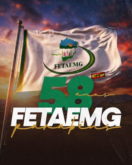 Hoje, 27 de abril, a Fetaemg celebra 58 anos de uma trajetória marcada pela luta, resistência e conquistas em defesa dos trabalhadores e trabalhadoras rurais de Minas Gerais.
