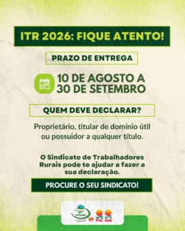 Declarar o ITR é indispensável para manter a propriedade rural regularizada e garantir a segurança jurídica da sua terra. 