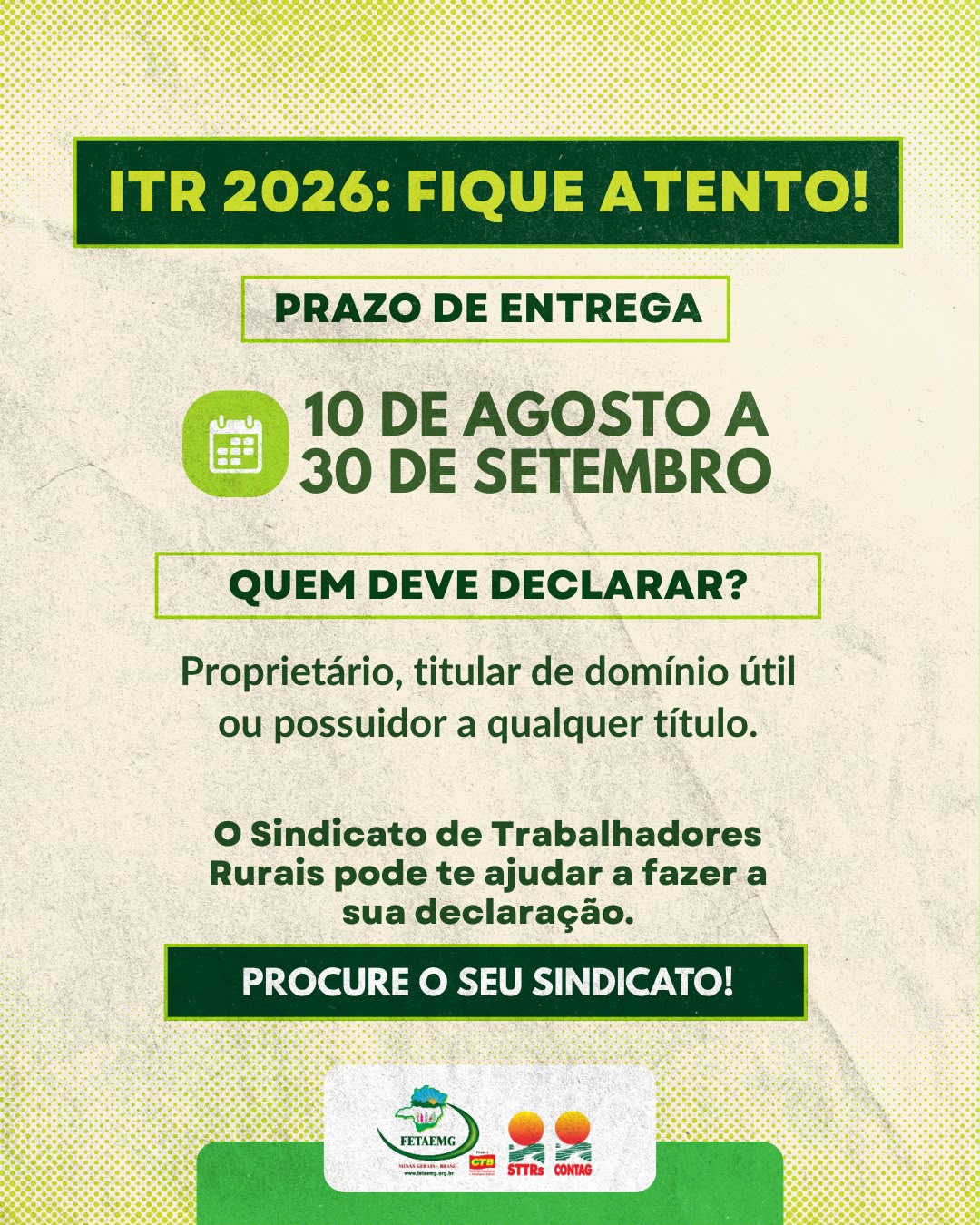 Declarar o ITR é indispensável para manter a propriedade rural regularizada e garantir a segurança jurídica da sua terra. 